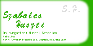 szabolcs huszti business card